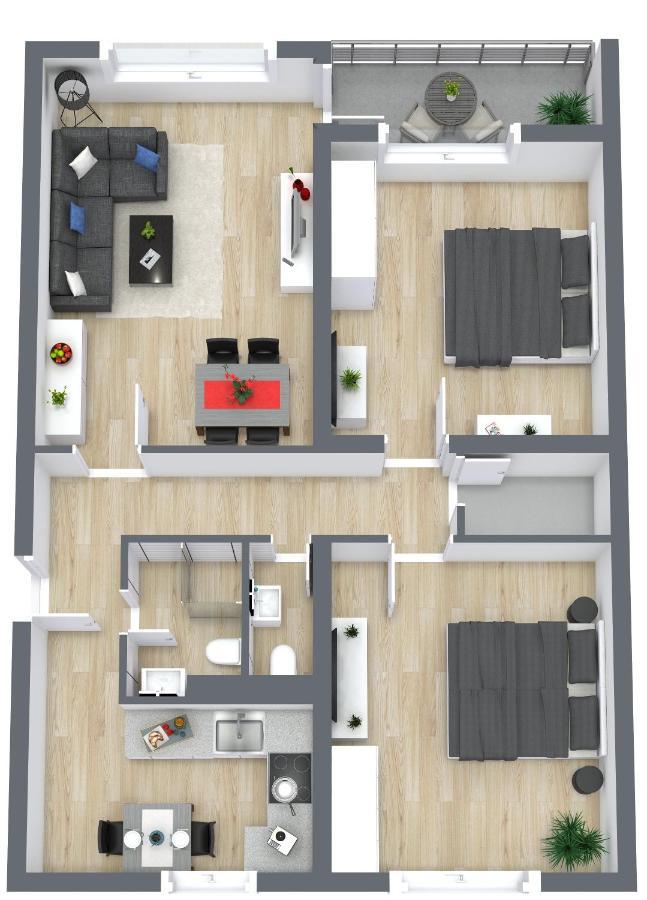 Apartment Eastside Mit 3 Zimmern Fur Bis Zu 5 Personen Mit Balkon Friedrichshafen Esterno foto